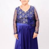 Vestido violeta e dourado rendado Plus Size em Bauru
