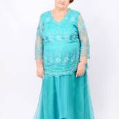 Vestido azul claro com renda Plus Size em Bauru