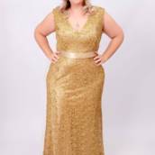 Vestido dourado Plus Size em Bauru