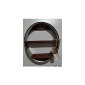 Nicho de Inox 2 Prateleiras de Madeira 33 x 33 cm