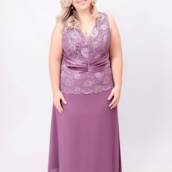Vestido lilás com renda Plus Size em Bauru