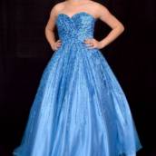 Vestido de Debutante Azul Brilhante