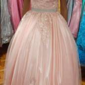 Vestido de Debutante Rosé Longo