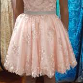 Vestido de Debutante Rosé Curto