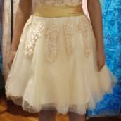 Vestido de Debutante Rosé com Flores