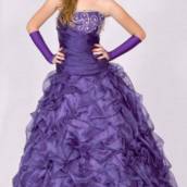 Vestido de Debutante Roxo Longo