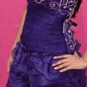 Vestido de Debutante Roxo Curto