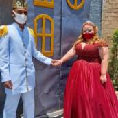 Vestido de Debutante Vermelho com Decote