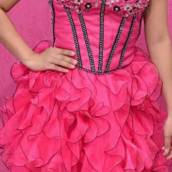 Vestido de Debutante Rosa com Mangas