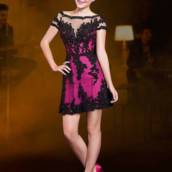 Vestido de Debutante Rosa e Preto