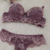 Conjunto de Lingerie - Nude rendado