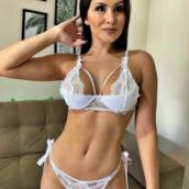 Conjunto Sensual - Branco vazado rendado