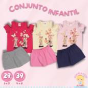 Conjunto infantil feminino blusinha cavada mais short em Bauru