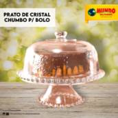  Prato de cristal chumbo para bolo