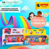 Miniaturas pocoyo e galinha pintadinha