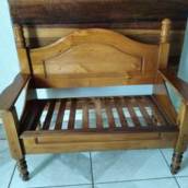 Banco com Encosto de Cama 108 x 58 x 98 cm Altura