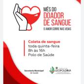 Mês do Doador de Sangue. O Amor Corre nas Veias 