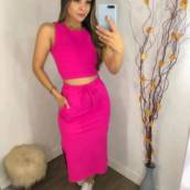 Conjunto moletinho saia Midi Bauru