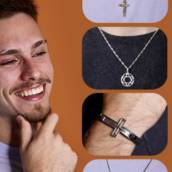 Colar e pulseira masculina Bauru