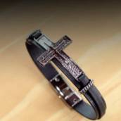 Pulseira Masculina de Couro Bauru 
