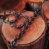 Pulseira e Colar Corrente (Preta) Bauru