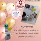 Caneca Personalizada + Bolo de Aniversário + Bexigas Personalizadas