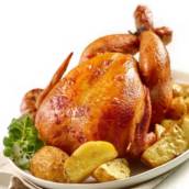 Frango Assado com Batata e Farofa