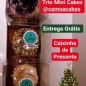 Trio Mini Cakes com caixinha de presentes 