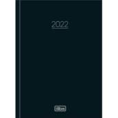 Agenda Costurada Diária 12,3 x 16,6 cm Pepper Preta 2022- Tilibra - Bauru