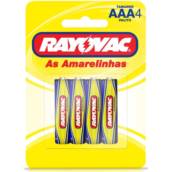 Pilha de zinco Palito Aaa C/ 4 Unidades – Rayovac BL.C/04 - Bauru