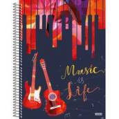 CADERNO MÚSICA UNIVERSITÁRIO FLEXÍVEL 50 FOLHAS – SÃO DOMINGOS - Bauru