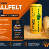 Lã de Vidro WallFelt 15m² 50mm X1200X12500mm