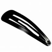 Presilha De Cabelo Tic Tac Grande Cartela Com 1 par - Preto