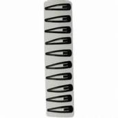 Presilha De Cabelo Tic Tac pequeno Cartela com 1 Par - Preto