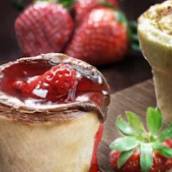 Pizza cone com nutella e morango