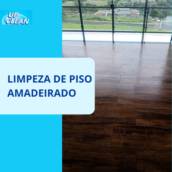 Limpeza de piso amadeirado