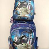 Conjunto Mochila Carrinho com Lancheira Grande Azul Hotel Transylvania 2 – Clio