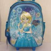 Mochila Carrinho Grande Azul Princesa Flora – Clio