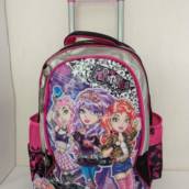 Mochila Carrinho Grande Rosa/Preta Punktitas – Clio