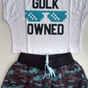Conjunto infantil tamanho 16 militar - Bauru