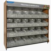 Fruteira lateral espelhada 1,70 m - POLOFRIO