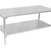 Mesa com prateleira inferior lisa - Totalmente em Aço Inox 430 ou 304 - INNAL