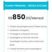 Gestão de Redes Sociais - Plano Premium