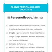 Anuncio no Google - Google ADS - Plano Personalizado