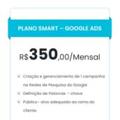 Anuncio no Google - Google ADS - Plano Smart