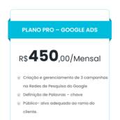 Anuncio no Google - Google ADS - Plano Pro