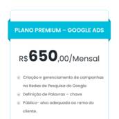 Anuncio no Google - Google ADS - Plano Premium