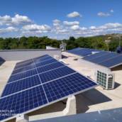 Estrutura de concreto para solo para energia solar
