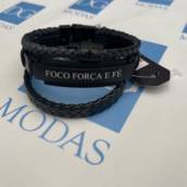 Pulseira de couro sintético