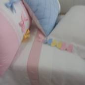 Colcha de Fustao e Almofadas Avulsas W Jogo de Lençol